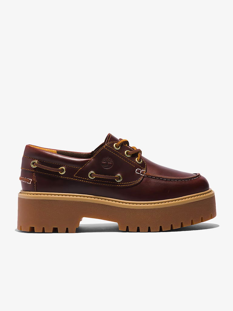TIMBERLAND scarpe basse donna con plateau stone street pelle marrone