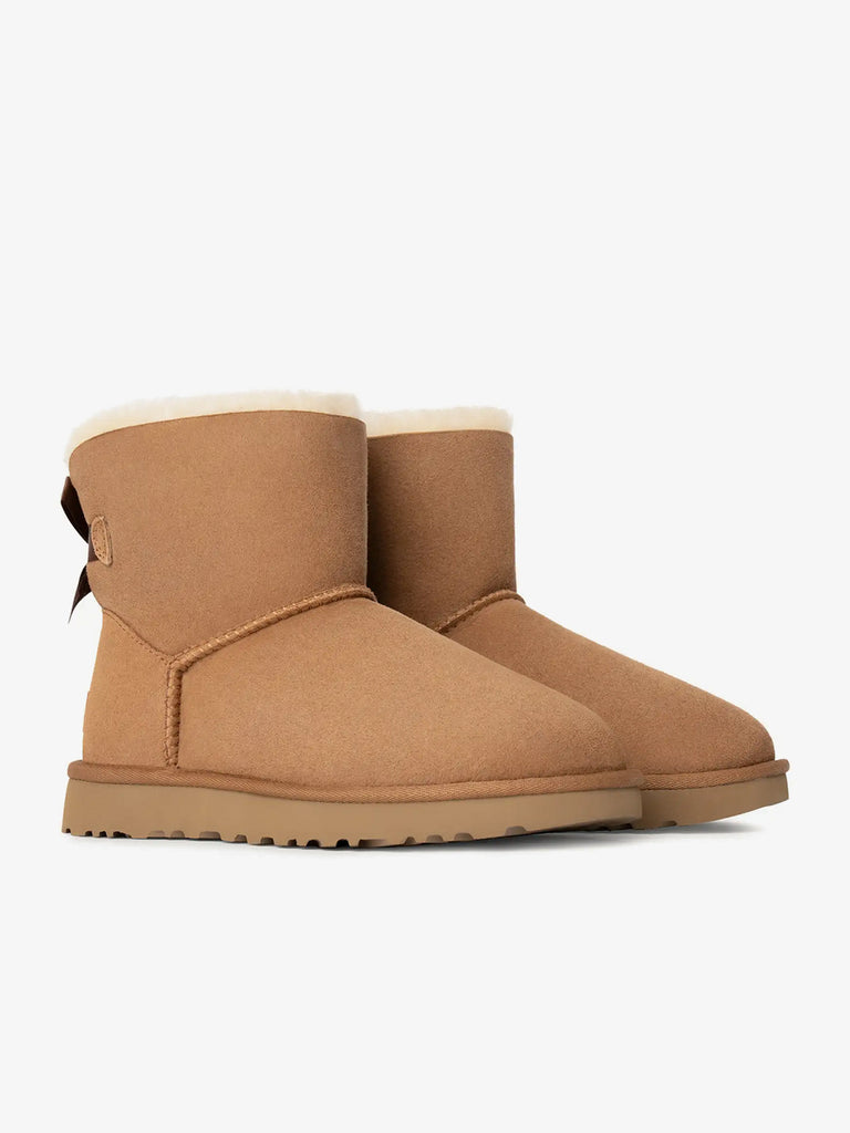 UGG stivaletti donna mini bailey bow ii chestnut pelle