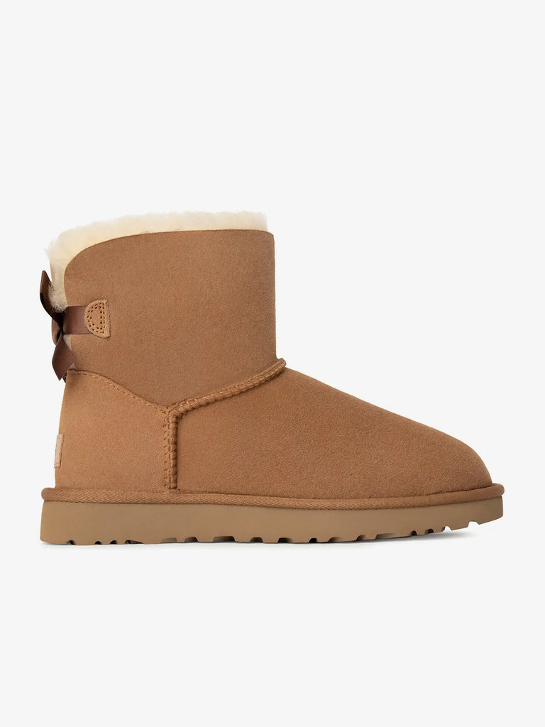 UGG stivaletti donna mini bailey bow ii chestnut pelle