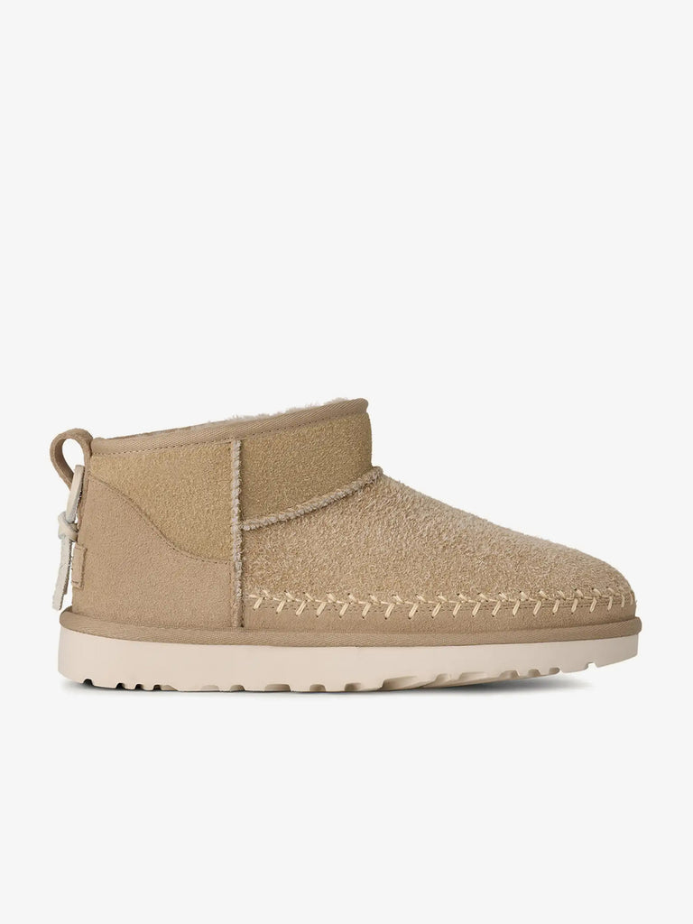 UGG stivaletti donna classic ultra mini biarritz mustard seed pelle