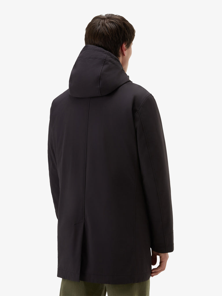 WOOLRICH Giubbotto 3 in 1 in nylon elasticizzato con giacca trapuntata removibile uomo nero