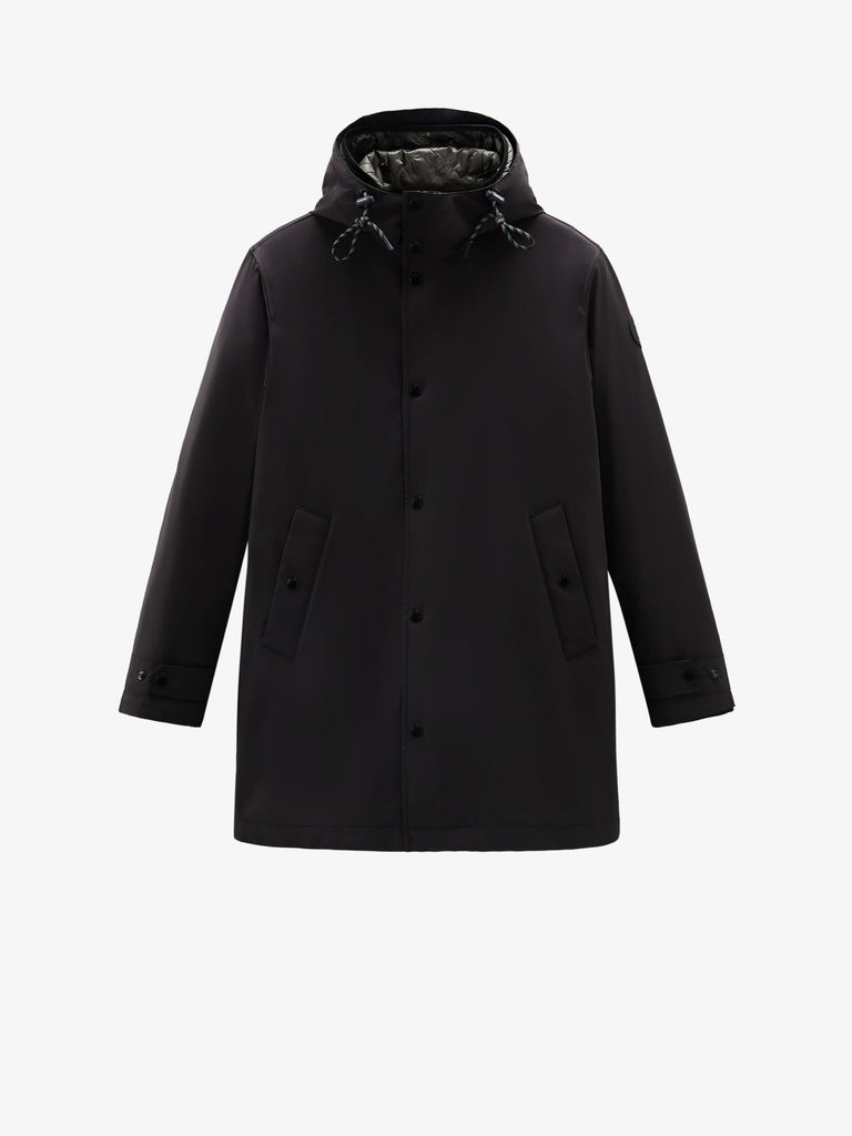 WOOLRICH Giubbotto 3 in 1 in nylon elasticizzato con giacca trapuntata removibile uomo nero