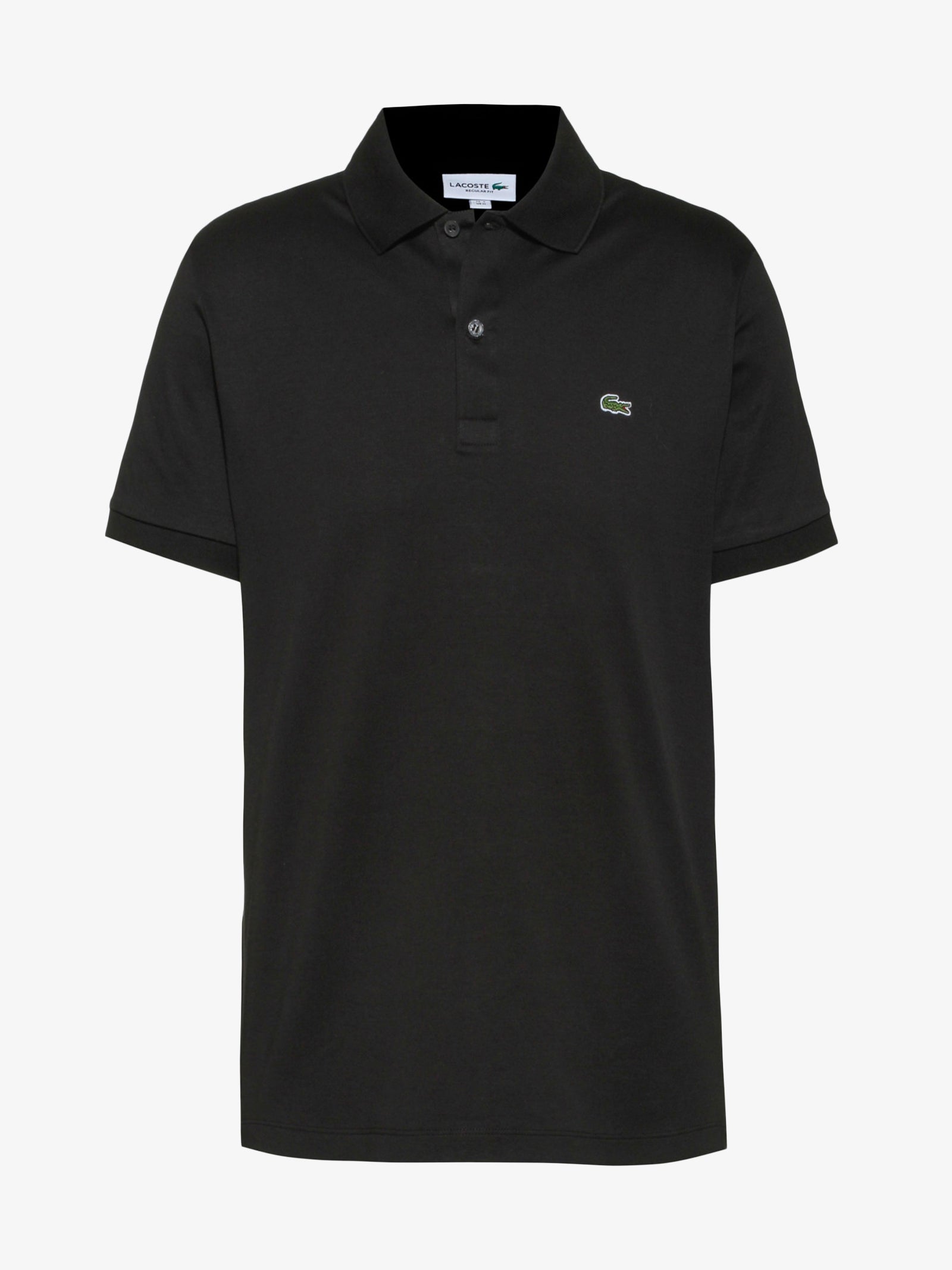 LACOSTE Black cotton men's polo shirt