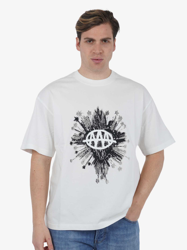 ACUPUNCTURE T-shirt PUPILED EMBLEM uomo cotone bianco