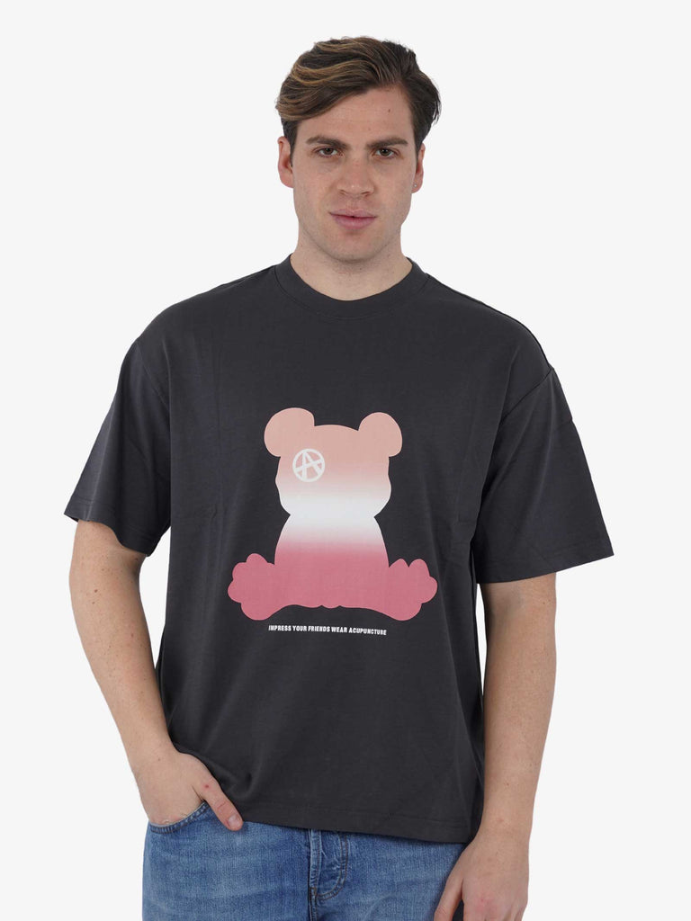 ACUPUNCTURE T-shirt VAIN TEDDY uomo cotone grigio