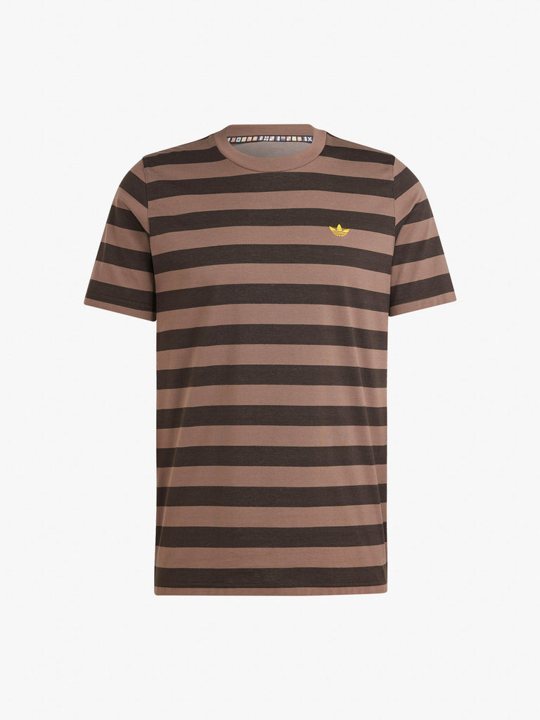 ADIDAS T-shirt Nice Striped IR7586 uomo cotone marrone