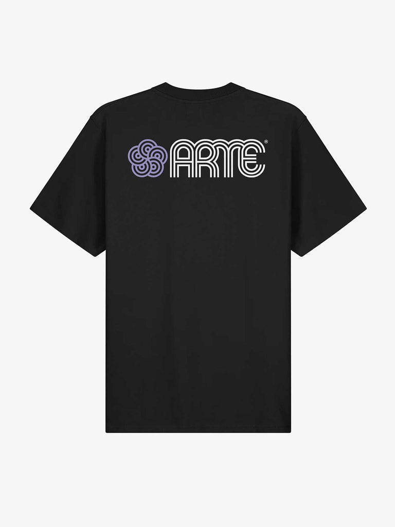ARTE ANTWERP T-shirt Teo Circle Flower SS24-020T uomo cotone nero