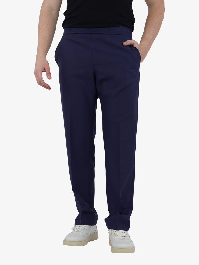 C93 Pantalone elastico 2153C471 uomo lana blu