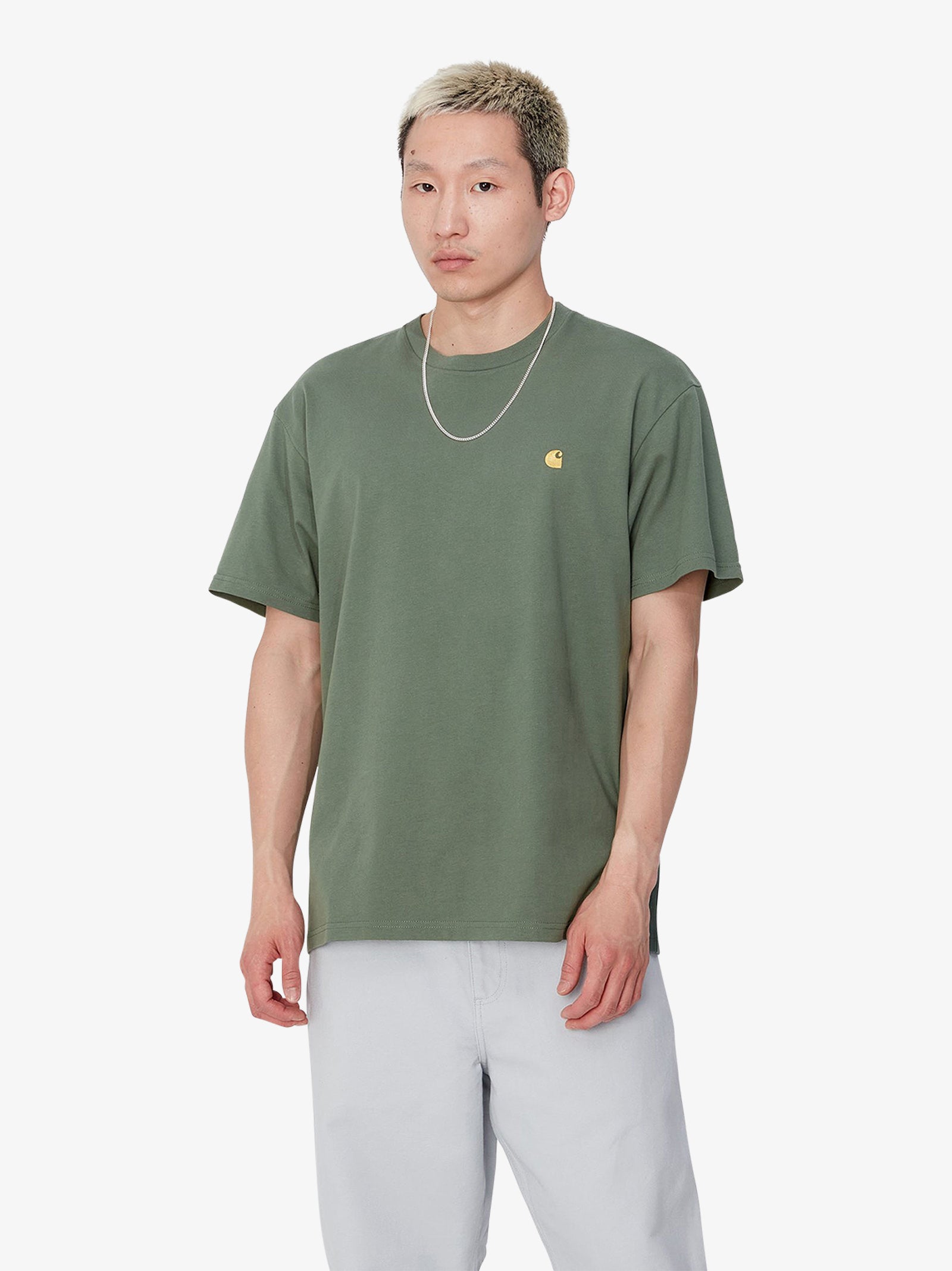 Tシャツ・カットソー Carhartt FW24 \"Script Embroidery\" t-shirt (I030435 2AH XX) Carhartt WIP Script Embroidery T-Shirt in Black | SVD USA