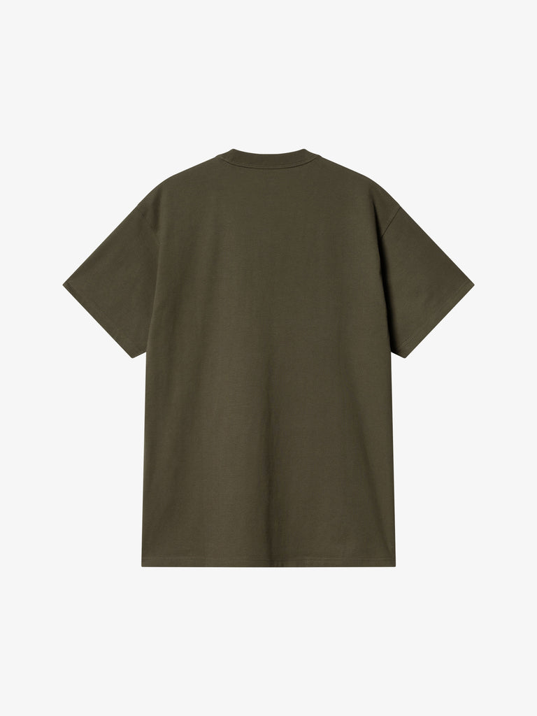 CARHARTT WIP T-shirt S/S Script Embroidery I030435_ uomo cotone verde