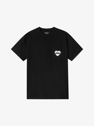 CARHARTT WIP T-shirt S/S Amour Pocket I033675_ uomo cotone nero