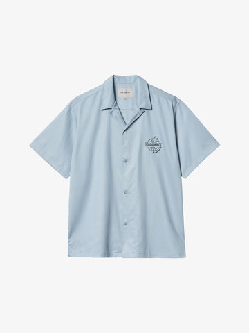 CARHARTT WIP Camicia S/S Ablaze I033690_ uomo cotone azzurro