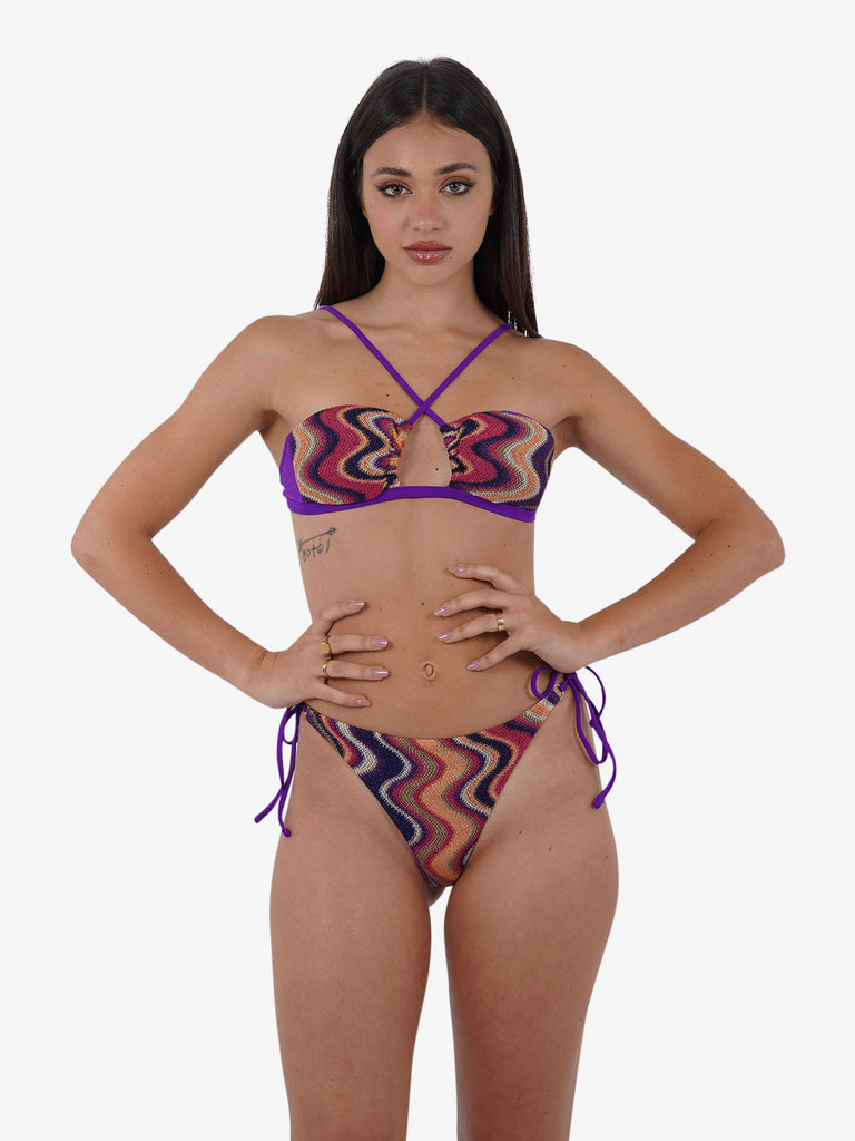 COTAZUR Costume da bagno bikini fascia Waves CTZ01459 donna viscosa multicolor