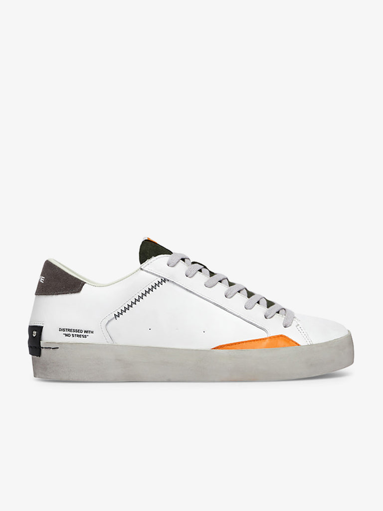 CRIME LONDON Sneakers DISTRESSED 18007AA6 uomo pelle bianco