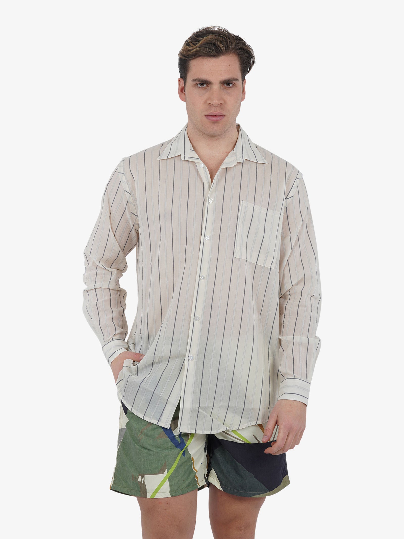 DANILO PAURA Camicia ERZIN 11DP60050000101 uomo cotone beige