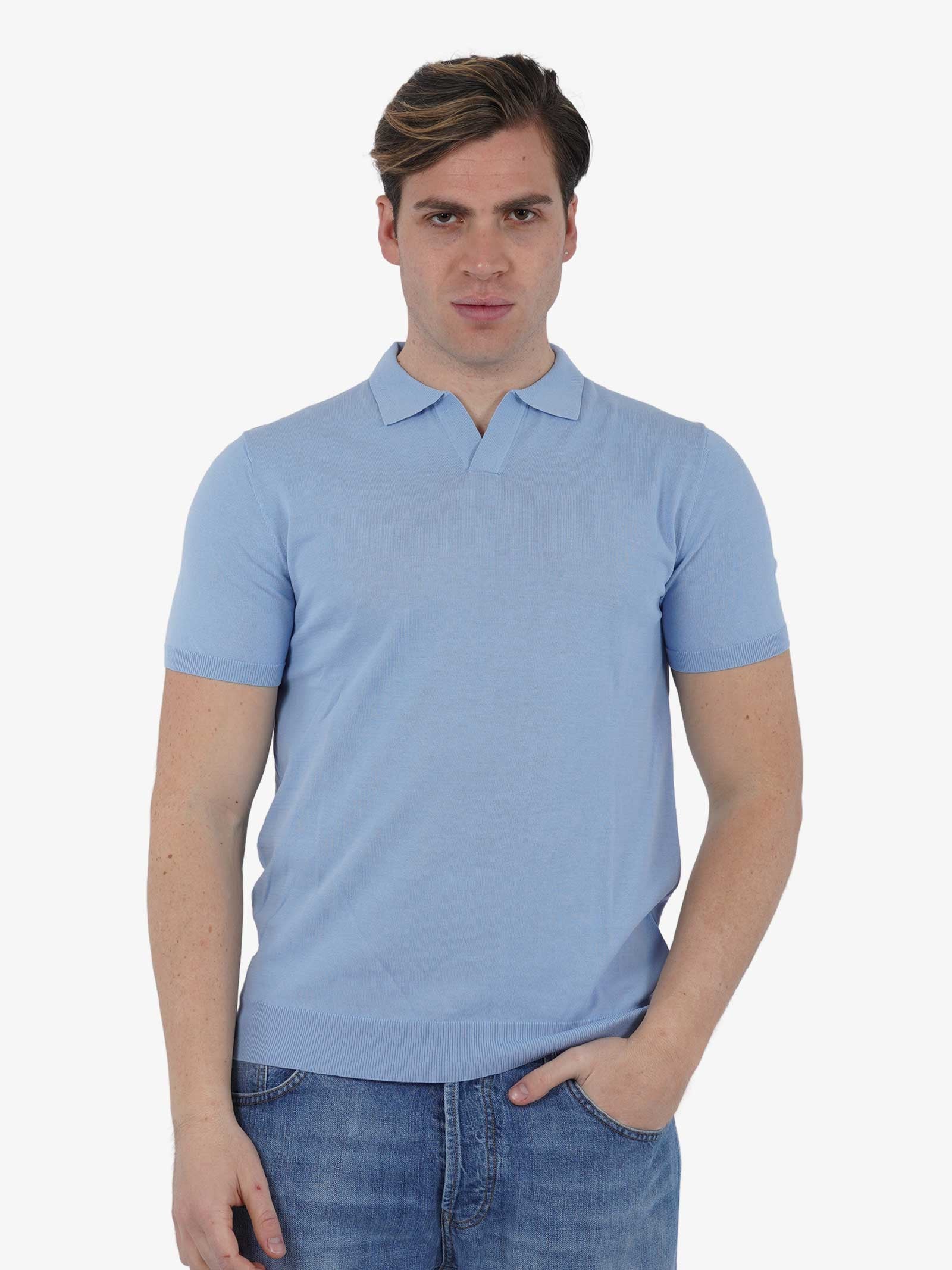 DIKTAT Polo P/L M/M DK67008 uomo cotone azzurro