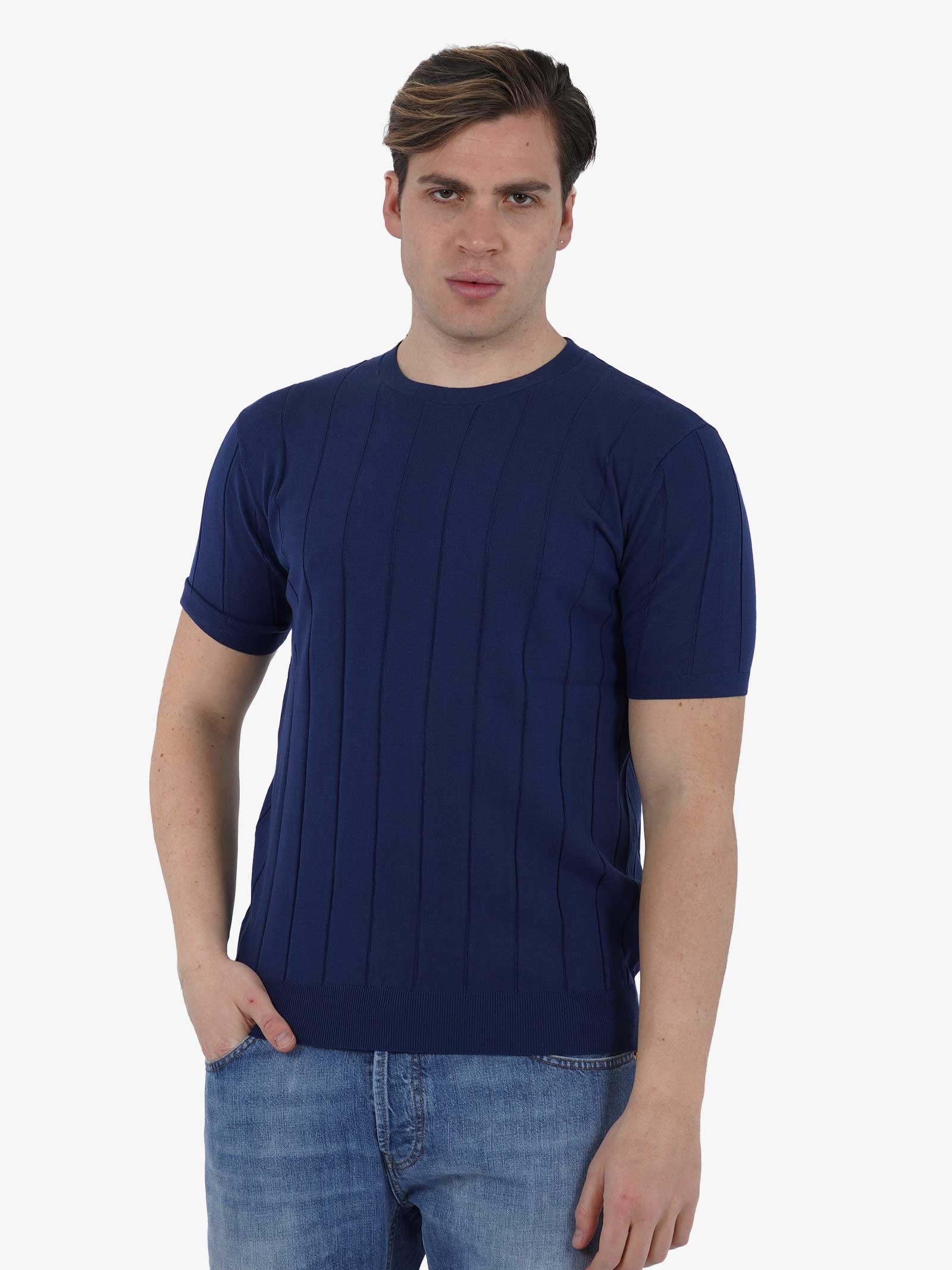 DIKTAT Maglia G/C M/M DK67016 uomo cotone blu