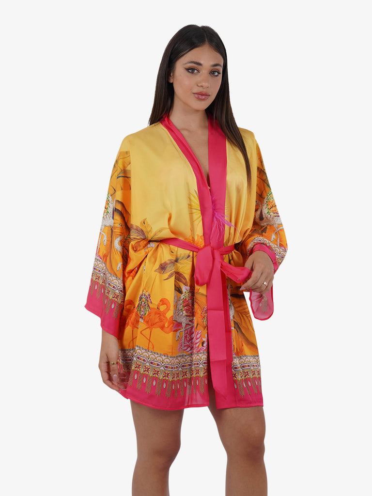 DISTRICT BY MARGHERITA MAZZEI Kimono corto 4FP70SP donna giallo