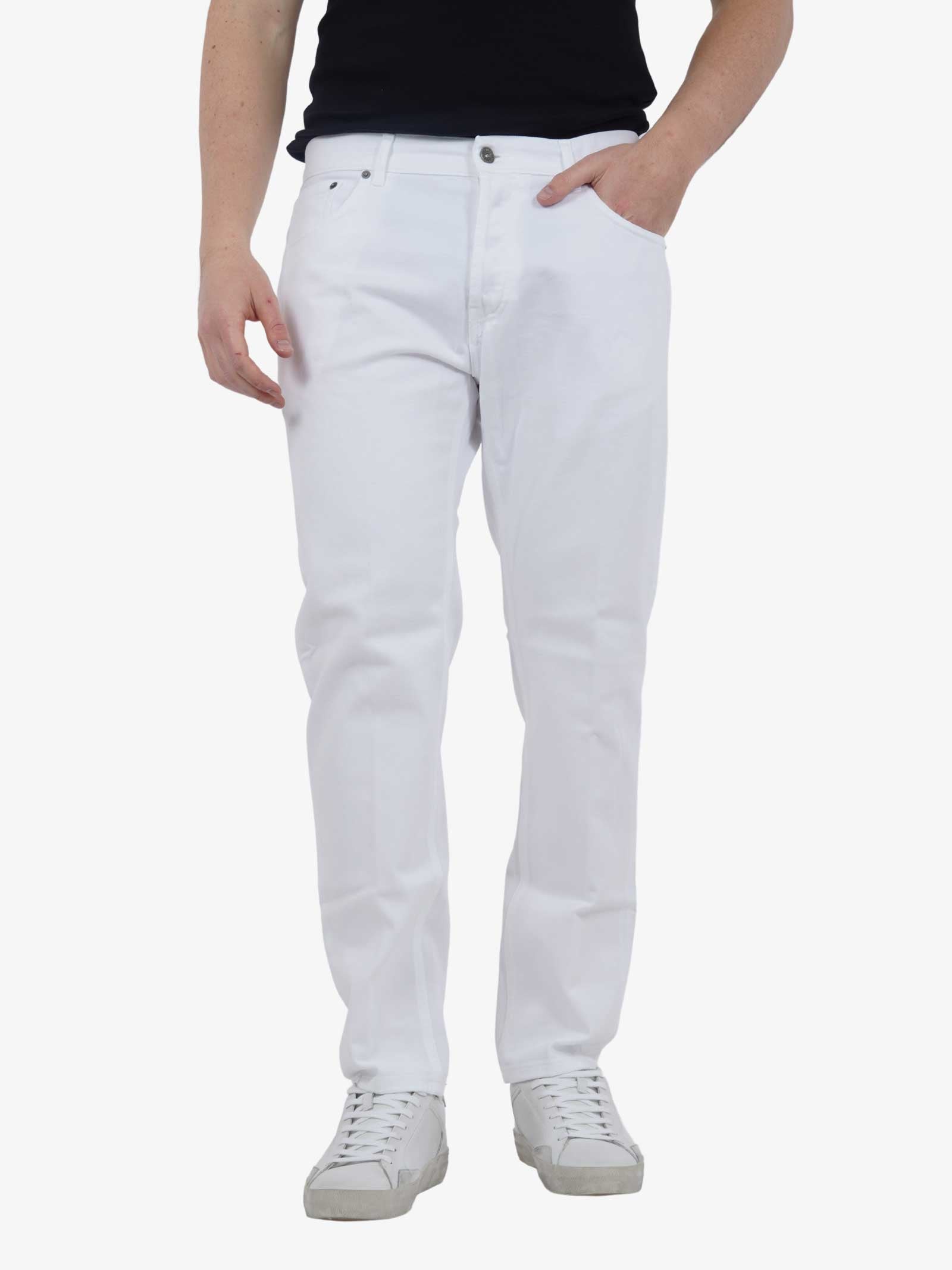 DONDUP Jeans Dian UP576 BF0014U PTD DU uomo cotone bianco