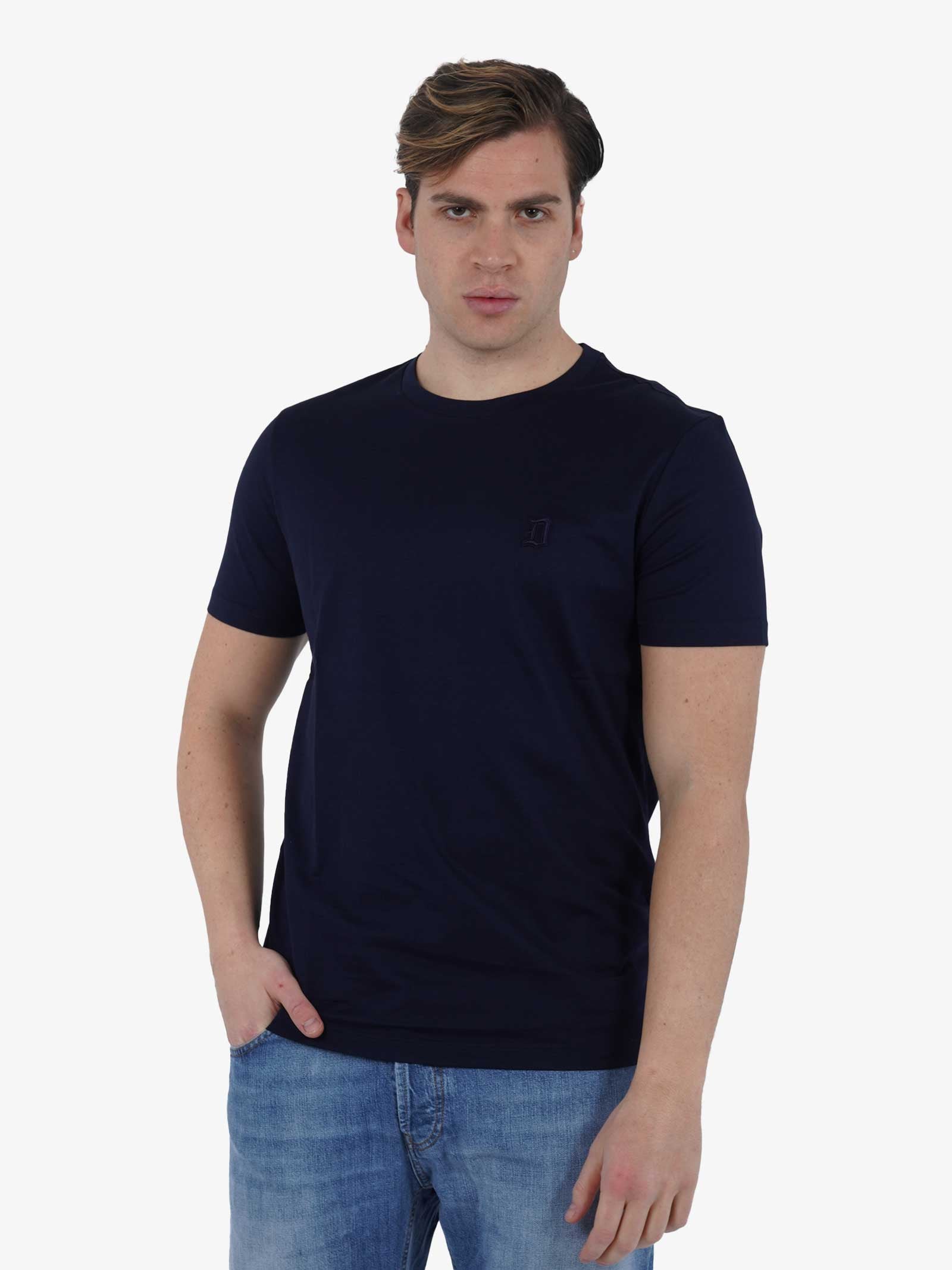 DONDUP T-shirt US198 JF0271U FS6 DU uomo cotone blu