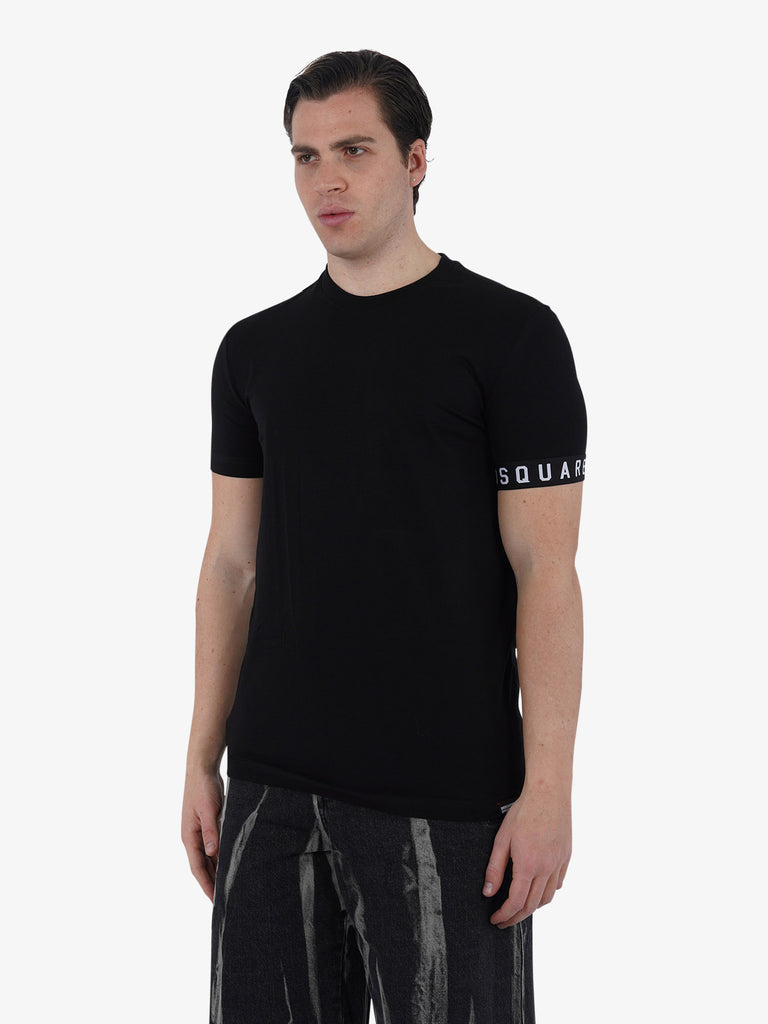 DSQUARED2 T-shirt Round Neck D9M3S5400 uomo cotone nero