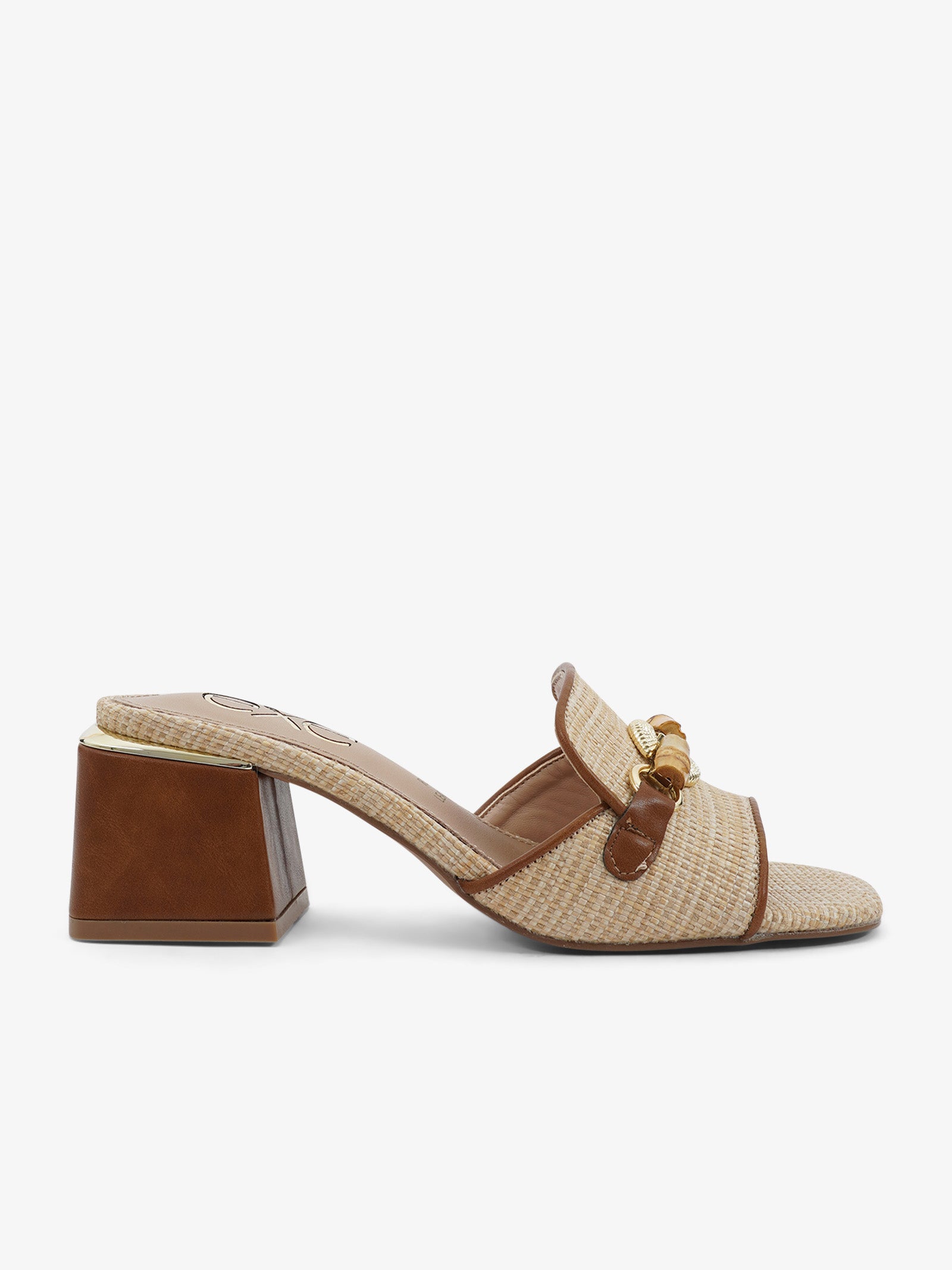 EXE' Sandali con tacco CARMEN-149 donna rafia beige