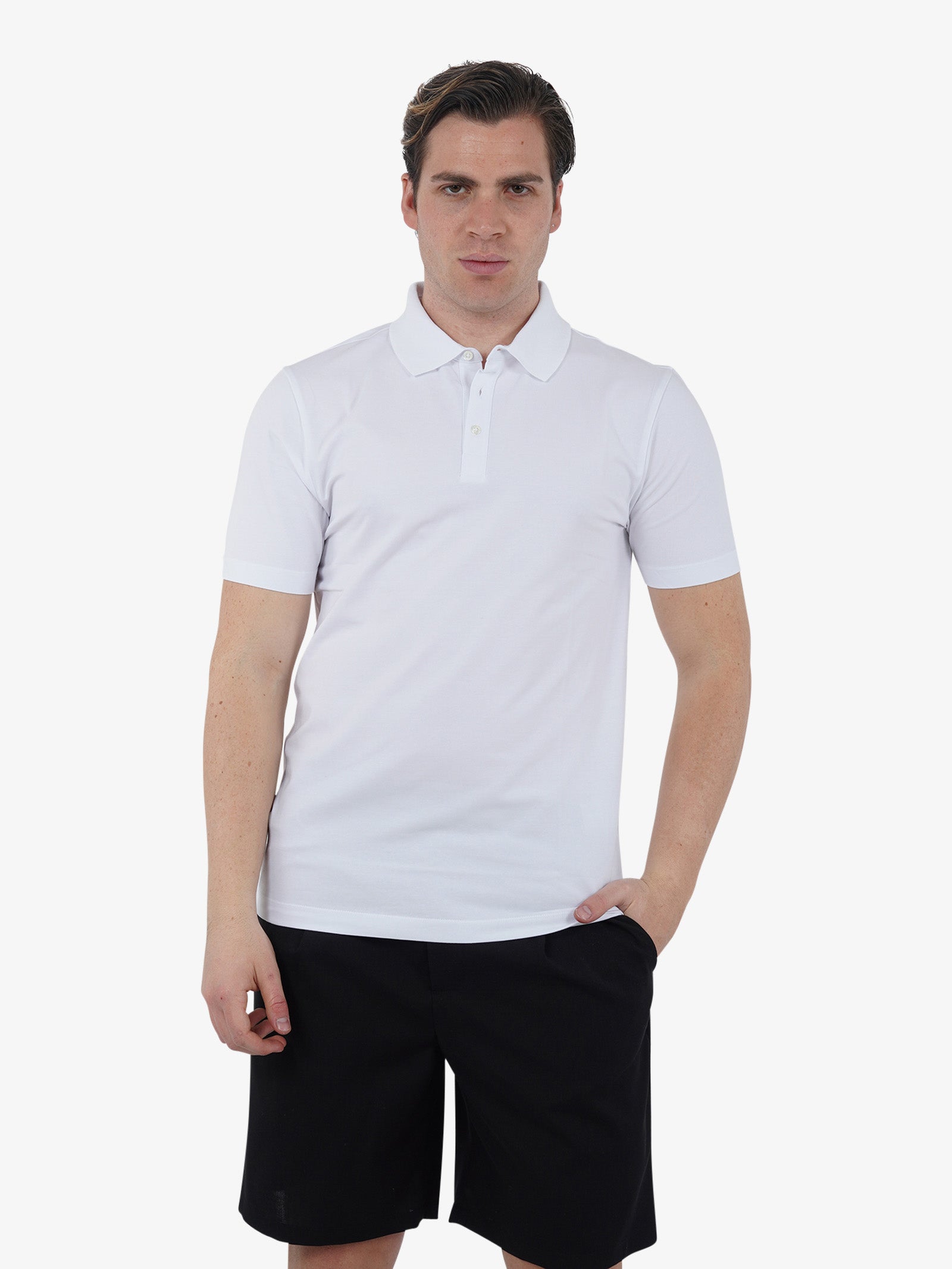 GAZZARRINI Polo PE31GR uomo cotone bianco