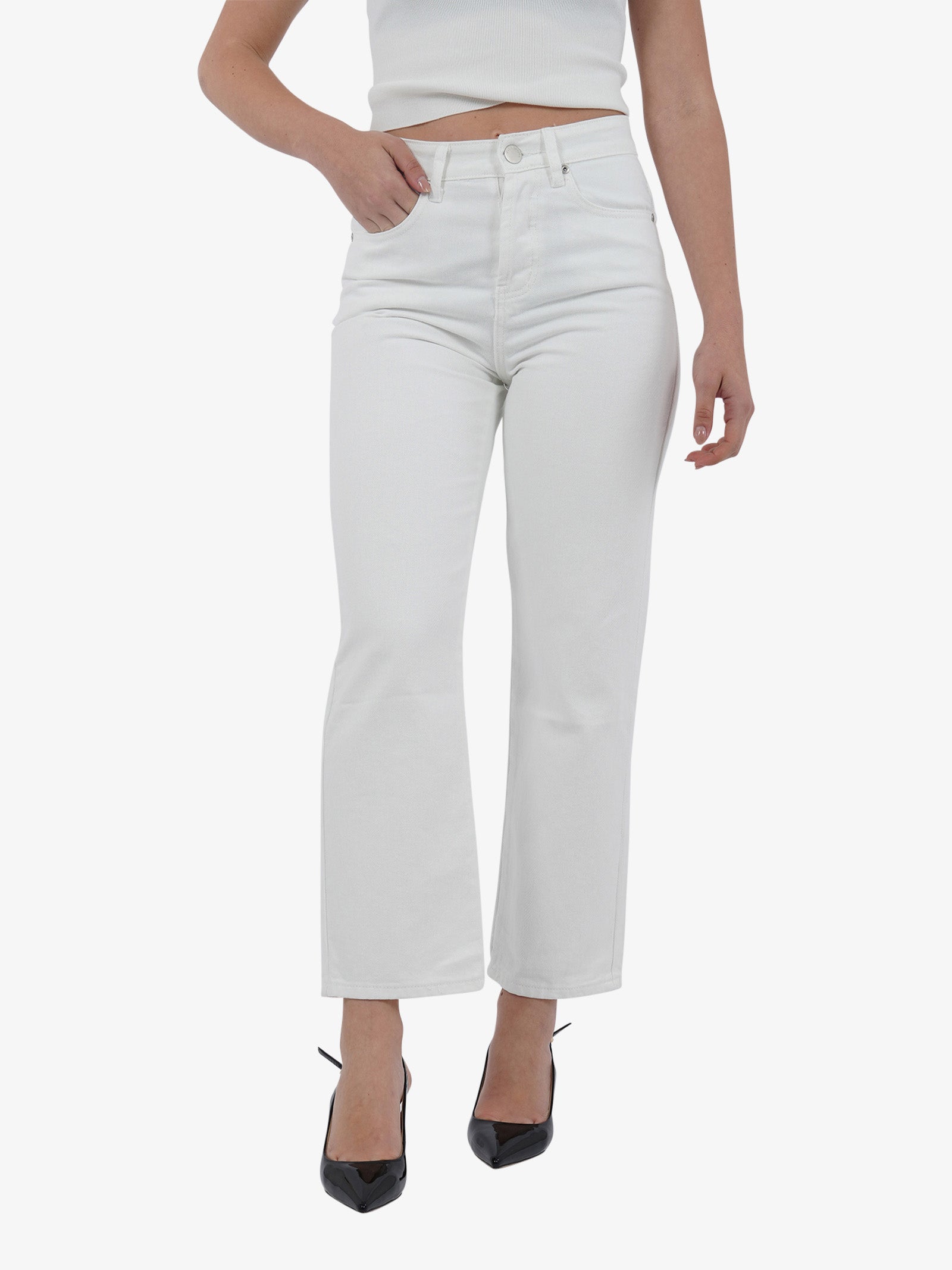 GLAMOROUS Jeans CK7350 donna cotone bianco