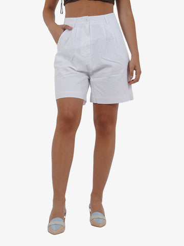 GLAMOROUS Shorts lunghezza media GS0795 donna cotone bianco