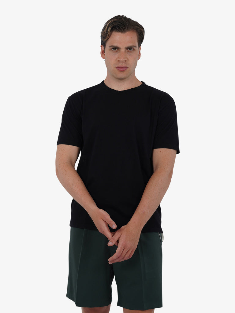 GRIFONI T-shirt basic con logo mini GQ180001/54 uomo cotone nero