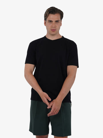 GRIFONI T-shirt basic con logo mini GQ180001/54 uomo cotone nero