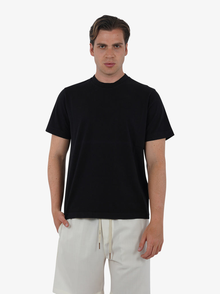 GRIFONI T-shirt basic con logo GQ180036/55 uomo cotone nero