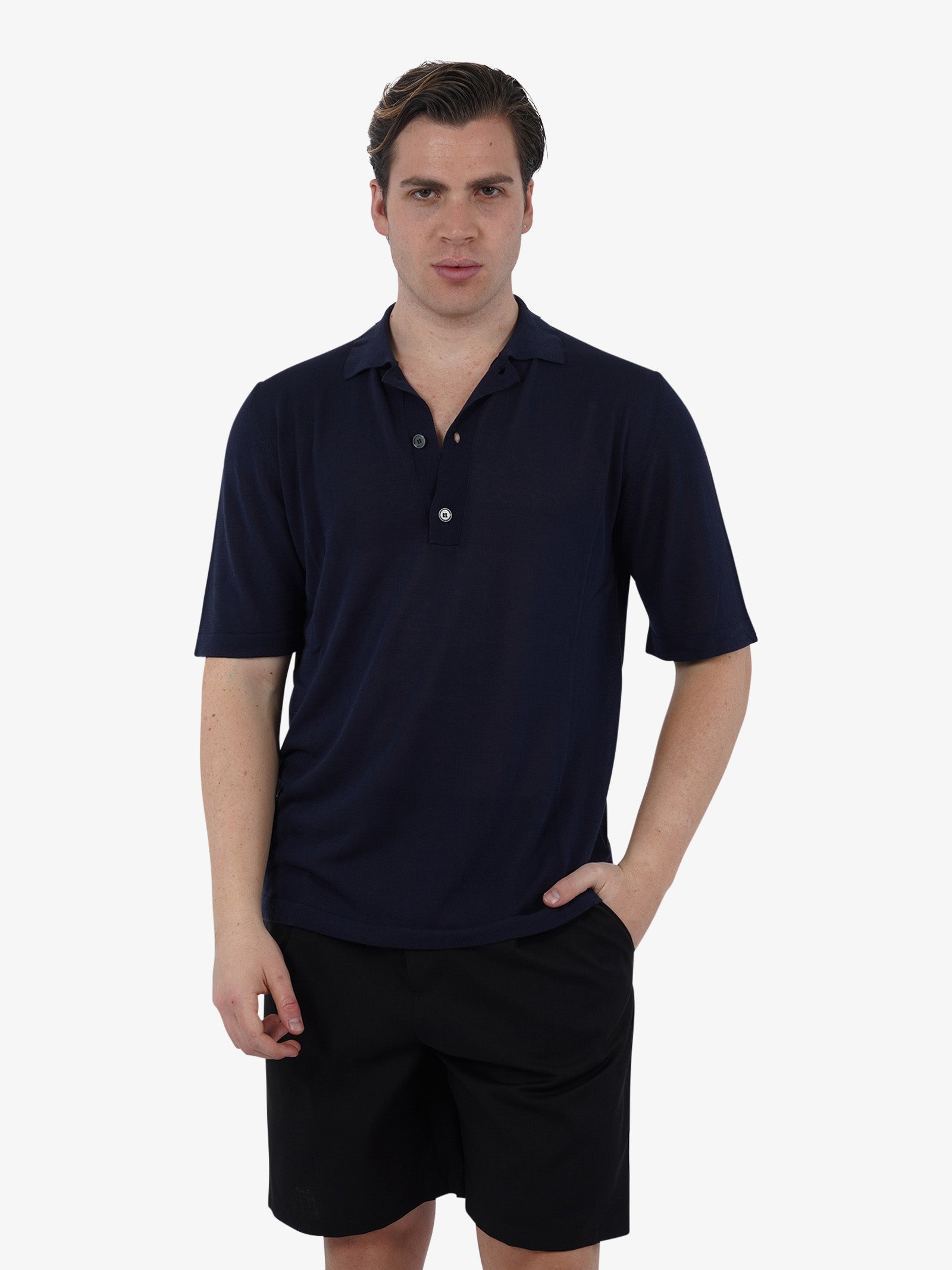 GRIFONI Polo in maglia GR110026/159 uomo cotone blu