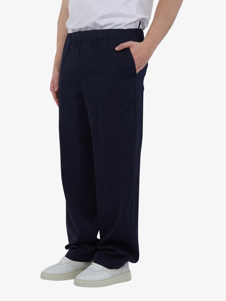GRIFONI Pantalone con elastico GR140051/16 uomo viscosa blu