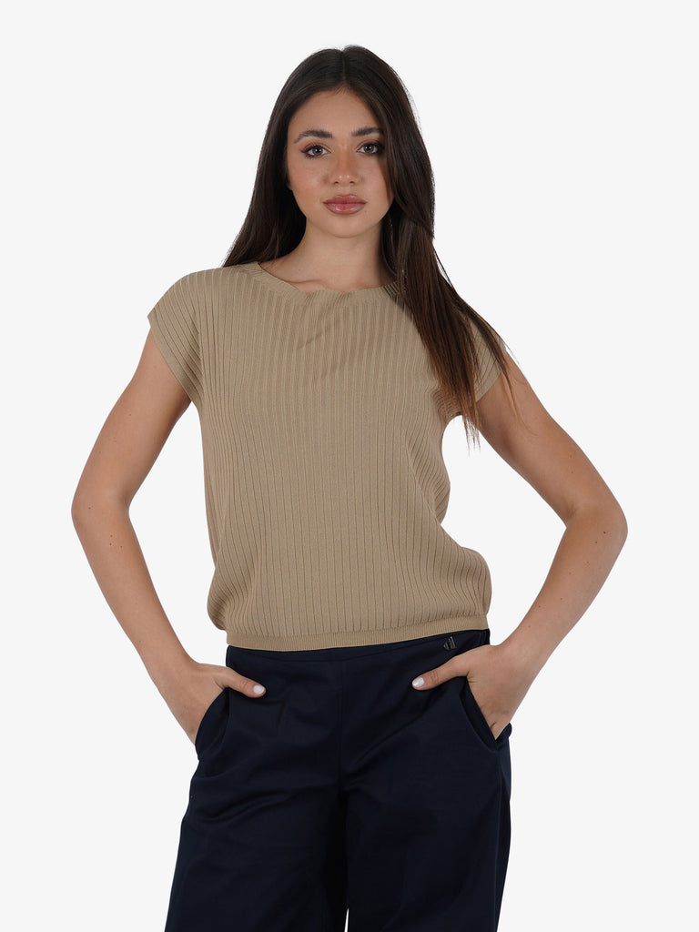 HAVE ONE Maglia in viscosa MSL-L007 donna beige