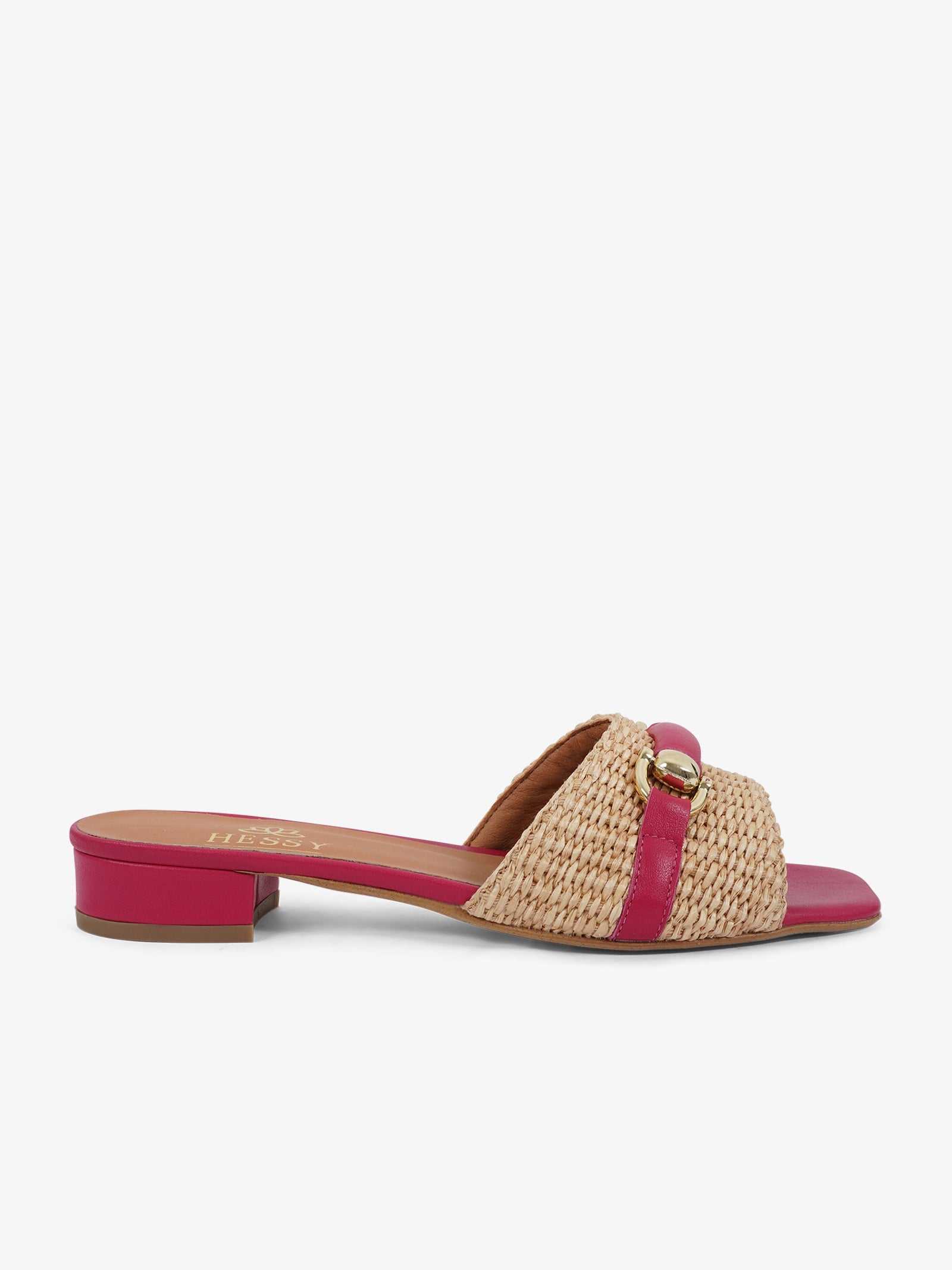 HESSY Sandali con tacco TACCO 10 720 donna rafia fucsia