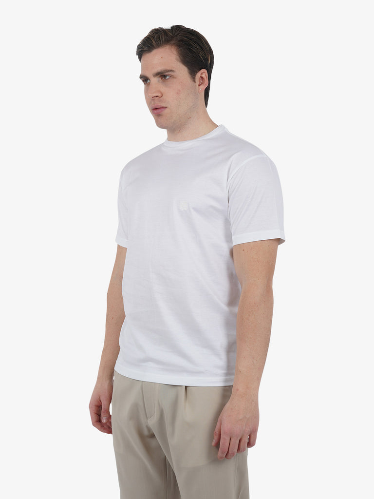 LOW BRAND T-shirt B150 Rose con ricamo L1TSS246498 uomo cotone bianco