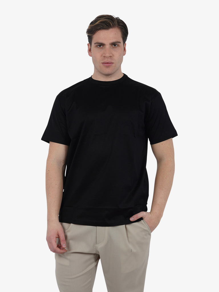 LOW BRAND T-shirt B150 Rose con ricamo L1TSS246498 uomo cotone nero