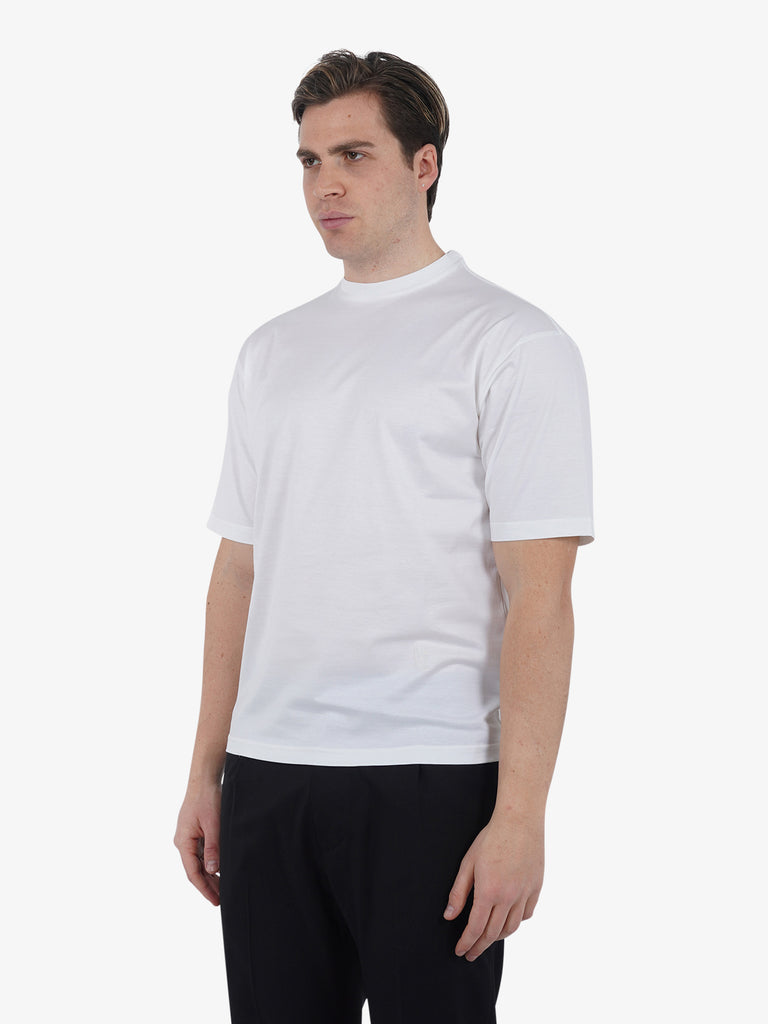 LOW BRAND T-shirt B193 ricamo rondine L1TSS246504 uomo cotone bianco