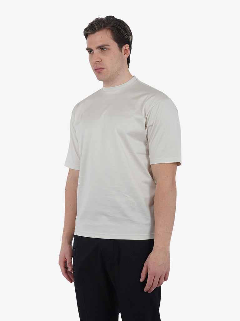 LOW BRAND T-shirt B193 ricamo rondine L1TSS246504 uomo cotone grigio
