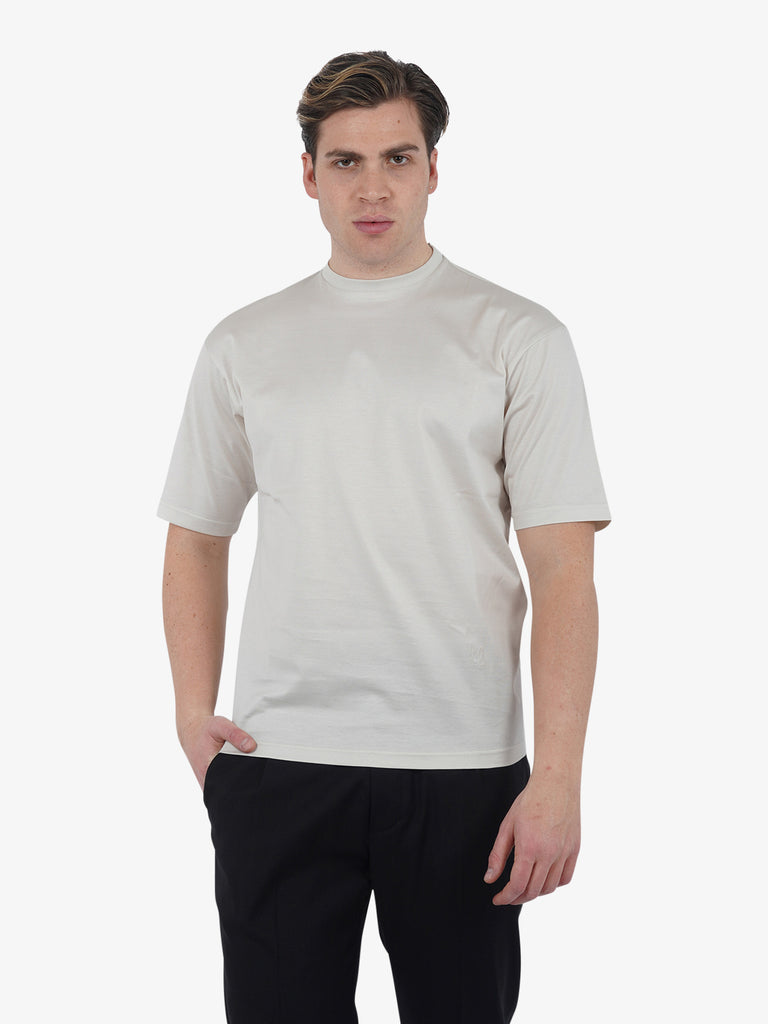LOW BRAND T-shirt B193 ricamo rondine L1TSS246504 uomo cotone grigio