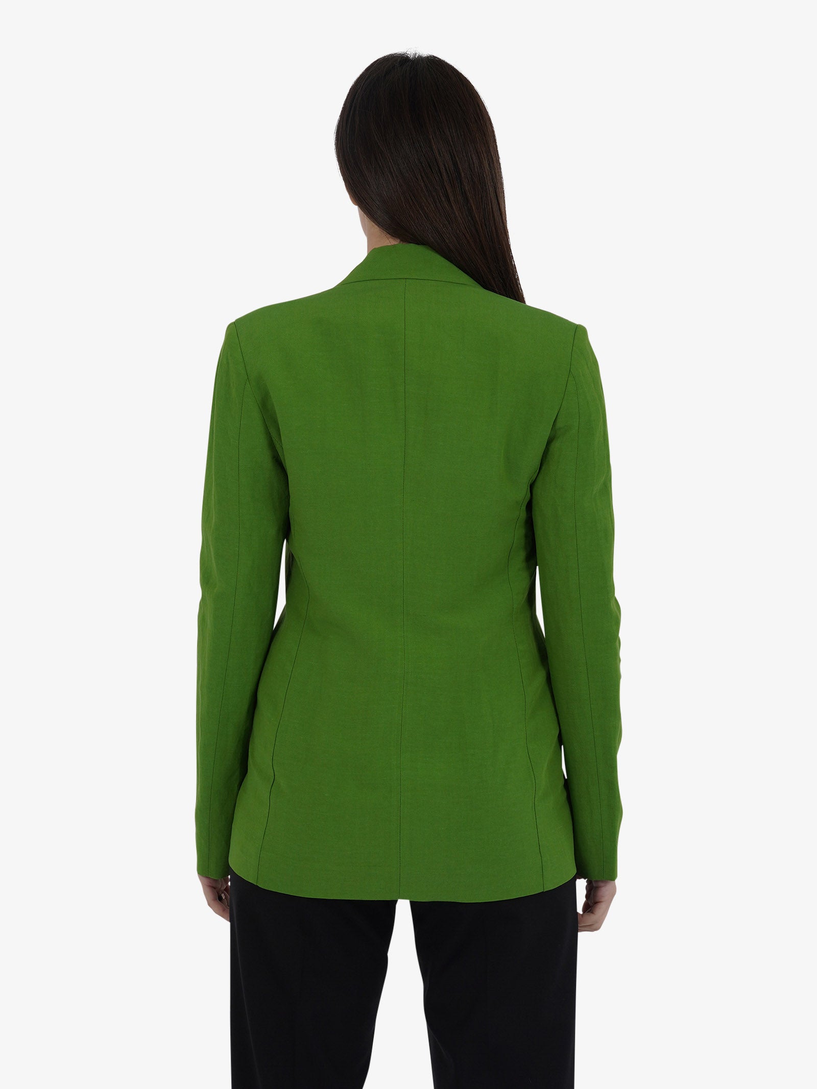 MERCI Blazer monopetto G343 donna in viscosa avocado