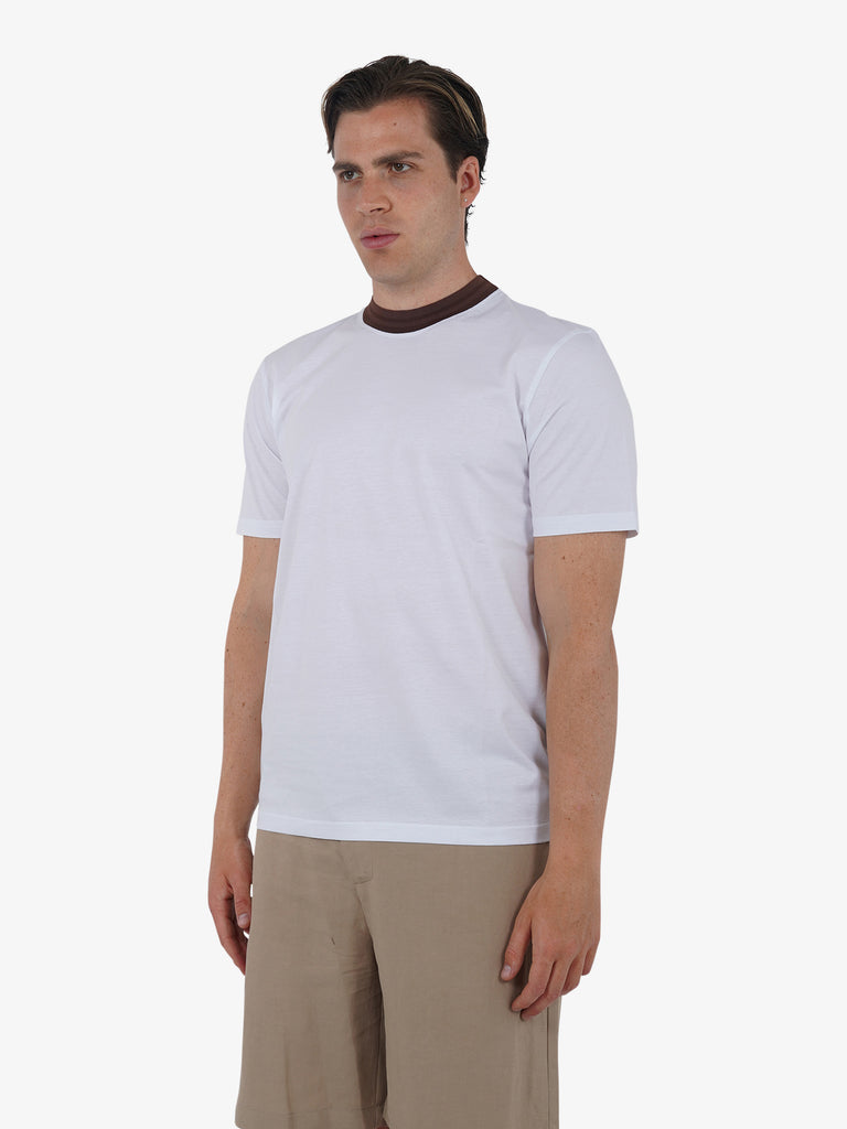 PRET A PORTER T-shirt girocollo M9M2722 uomo cotone bianco