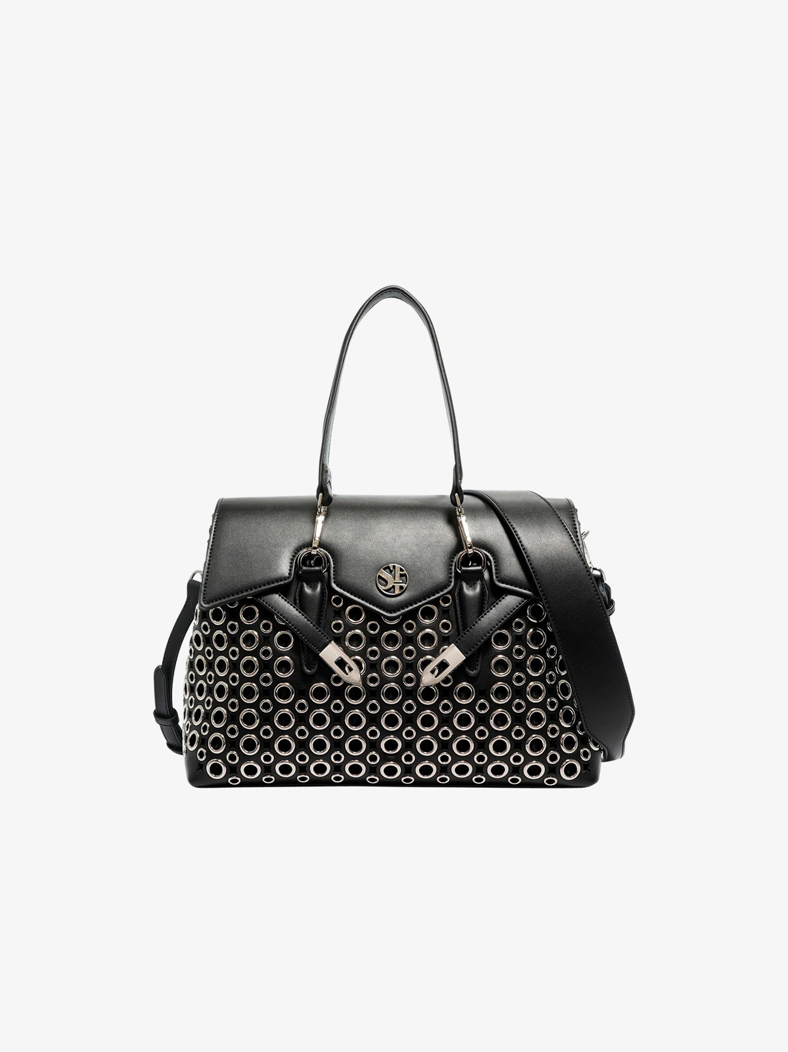 SECRET PON PON Borsa a mano Quiny hole Medium donna nero