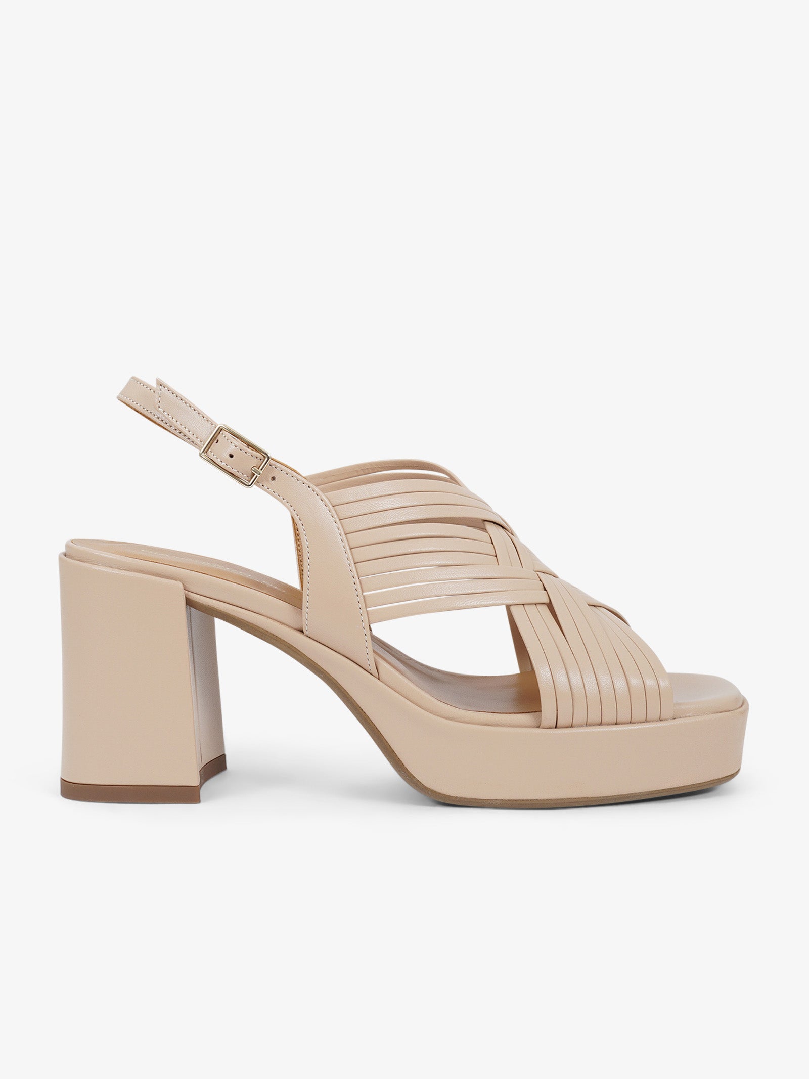 SORELLI Sandali con plateau 2229/LIVIA donna pelle beige