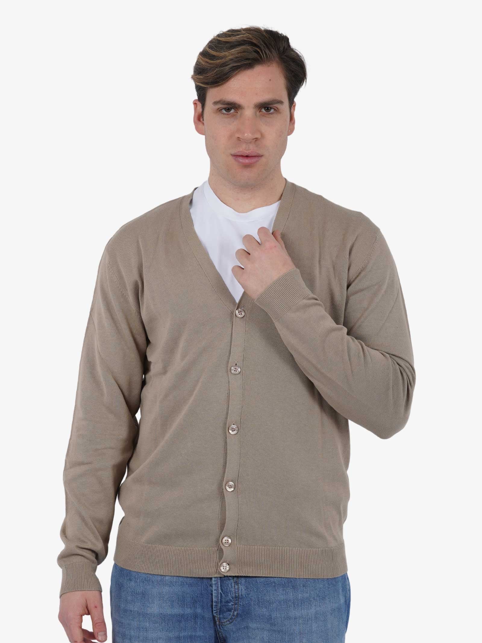 SSEINSE Cardigan ME2659SS uomo cotone beige