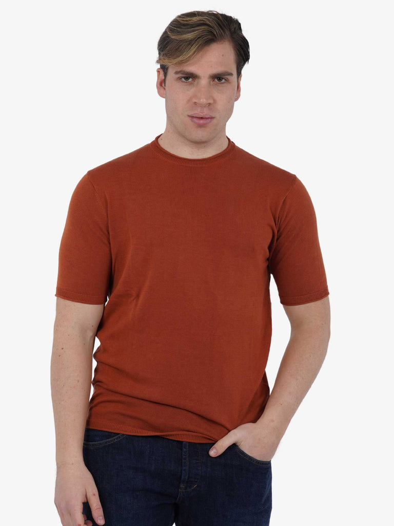 SSEINSE T-shirt girocollo M/M ME2713SS uomo cotone arancione