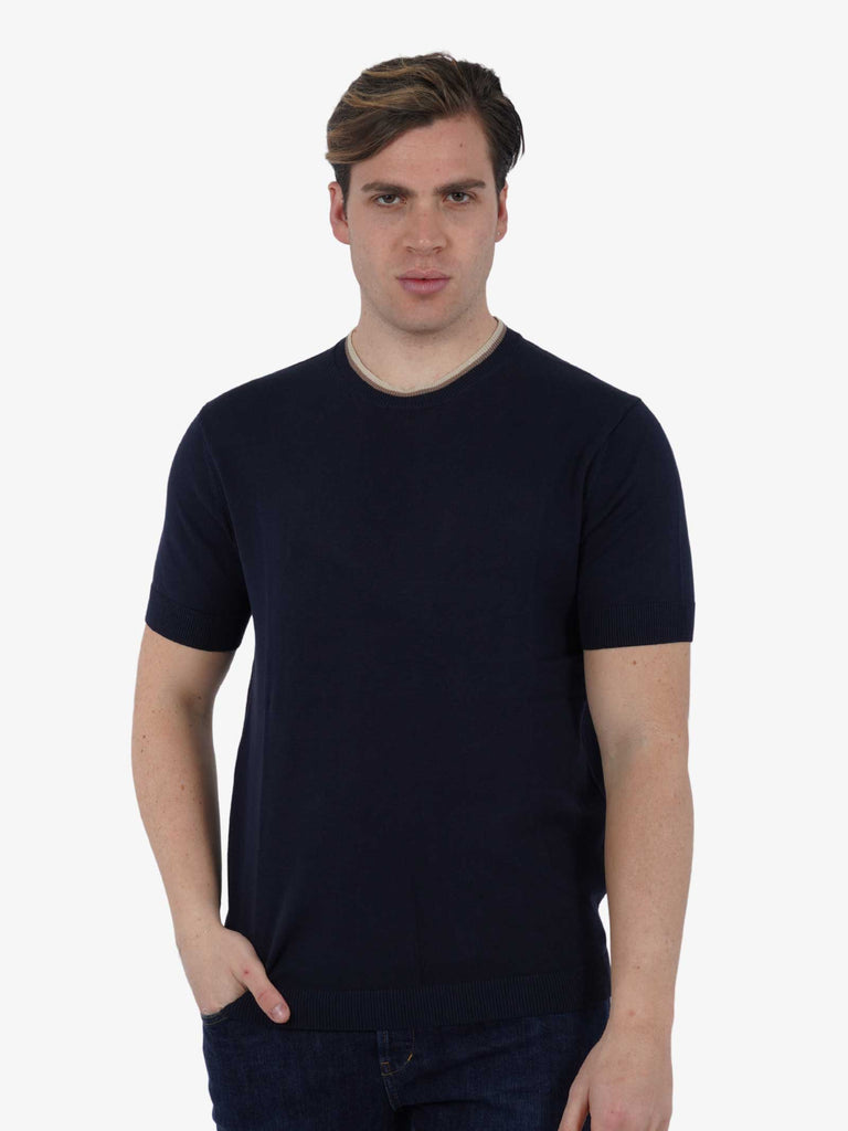 SSEINSE T-shirt girocollo M/M ME2716SS uomo cotone blu