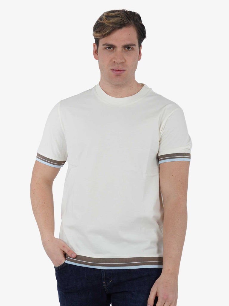 SSEINSE T-shirt M/M TE2676SS uomo cotone panna