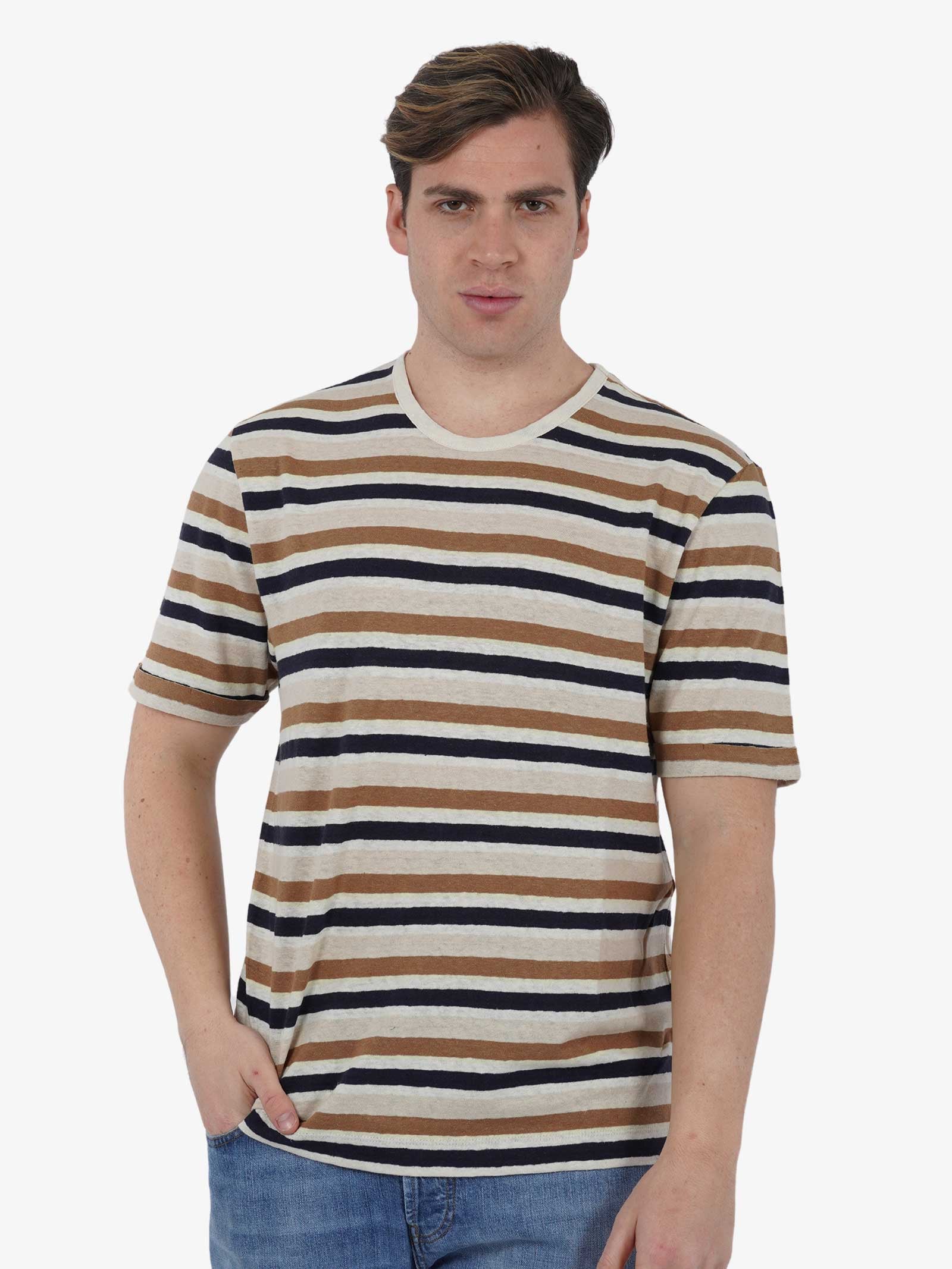 SSEINSE T-shirt M/M TE2677SS uomo cotone beige